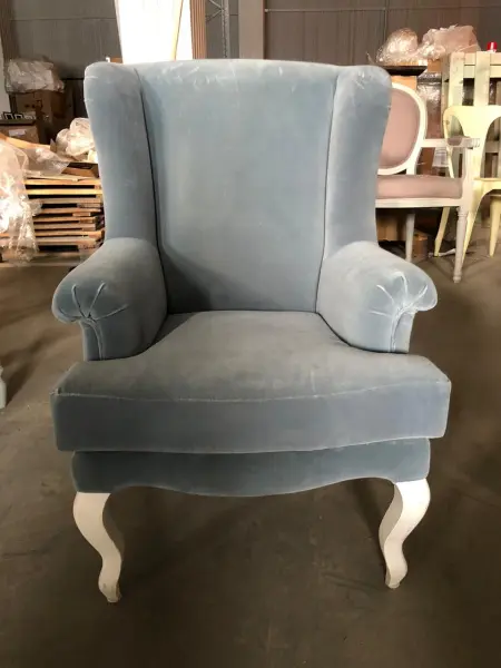 Кресло детское ночного синего цвета (отделка  романс)