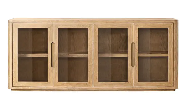 Низ буфета стеклянный  4 - дверный Бретон