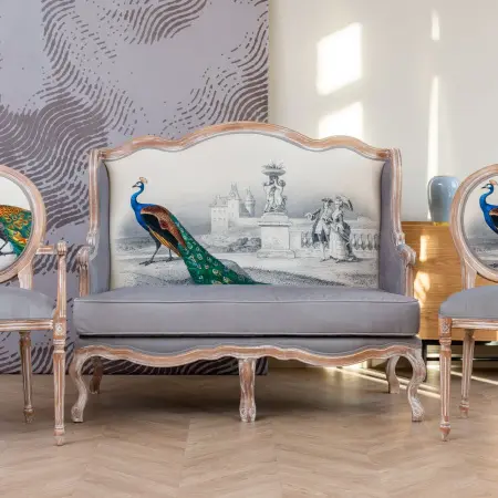 Двухместный диван «Королевская птица» (грей)