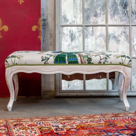 Банкетка гранд «Индокитайский зелёный павлин»