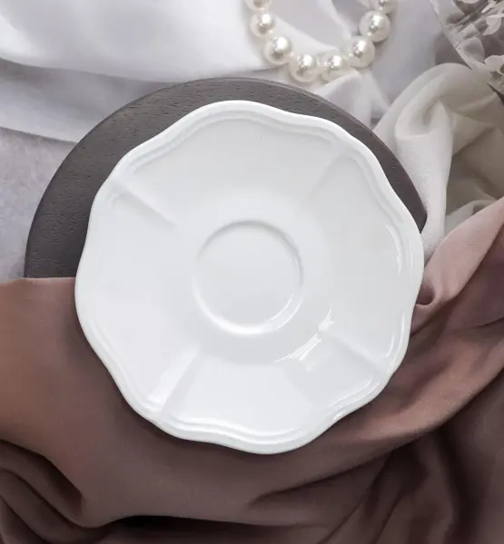 Блюдце d 12,4 см h 1,8 см (для чашки арт. CDF GR12), фарфор, Grazia