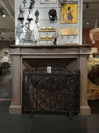 Портал для камина Поместье каштанового цвета