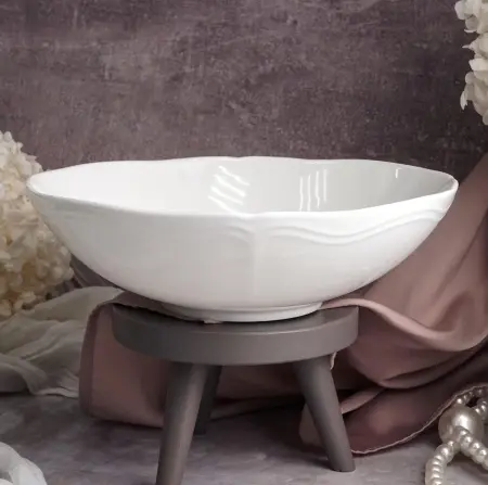 Салатник 1 л, d 21 см h 6,5 см, фарфор, Grazia