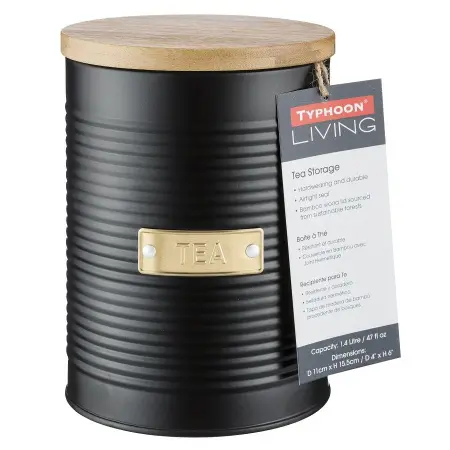 Емкость для хранения чая otto черная 1,4 л