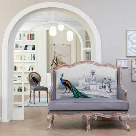 Двухместный диван «Королевская птица» (грей)