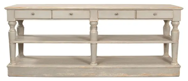 Консоль с 4-мя ящиками и полкой