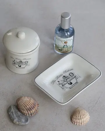 Подарочный набор мыльница, баночка для ванной Купальня и арома-спрей Субботнее утро