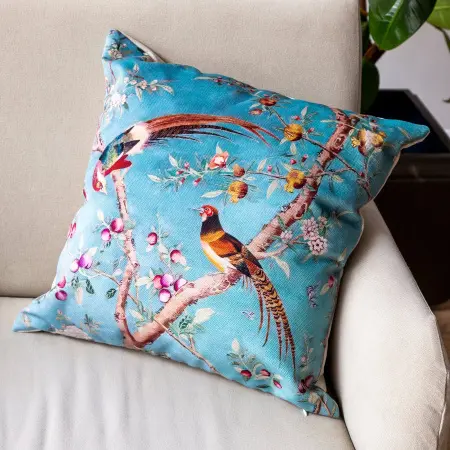 Подушка декоративная «Императорский сад» blue, версия 6