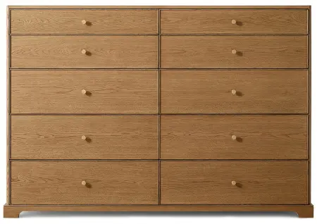 Комод из массива с 10 ящиками Женевьева
