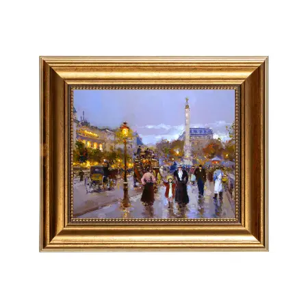 Эдуард Кортес, «Площадь Шатле», картина в раме