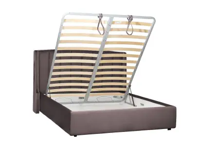 Кровать Odry 160х200 c подъем.мех. велюр лилово-серый Vel19