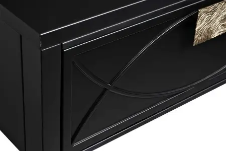 Консоль черная 120х80х35см
