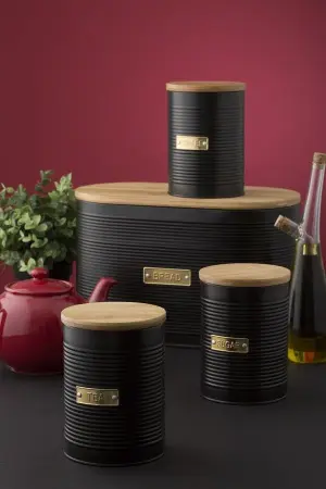 Емкость для хранения чая otto черная 1,4 л