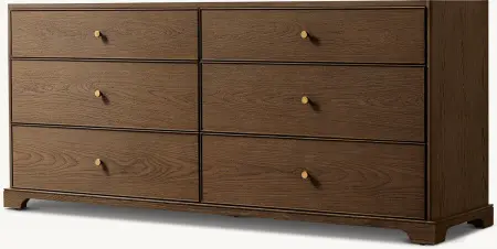 Комод длинный из массива с 6 ящиками