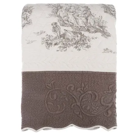 Покрывало стеганное TOILE DE FOUY коричневое