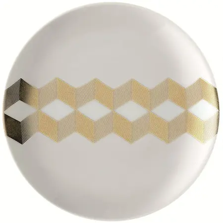 Набор блюдец signature, chevron, D16cm, золото, 4 шт.