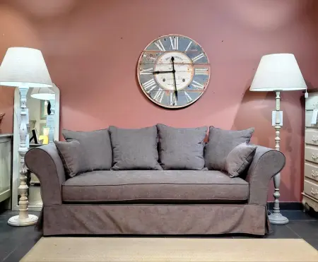 Диван раздвижной Фабиан коричнево-серый (ткань кат. С)