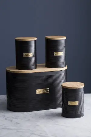 Емкость для хранения чая otto черная 1,4 л