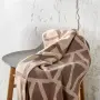 Полотенце жаккардовое банное с авторским дизайном geometry, коричнево-бежевое wild, 70х140 см