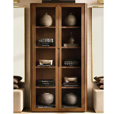 Шкаф-витрина стеклянный двухдверный Бретон