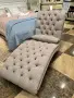 Кушетка Амелия серая, ткань BURKIEY 9120 BELVEDERE, ножки черные