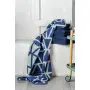 Полотенце жаккардовое банное с авторским дизайном geometry серо-синее wild, 70х140 см