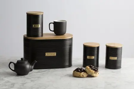 Емкость для хранения чая otto черная 1,4 л