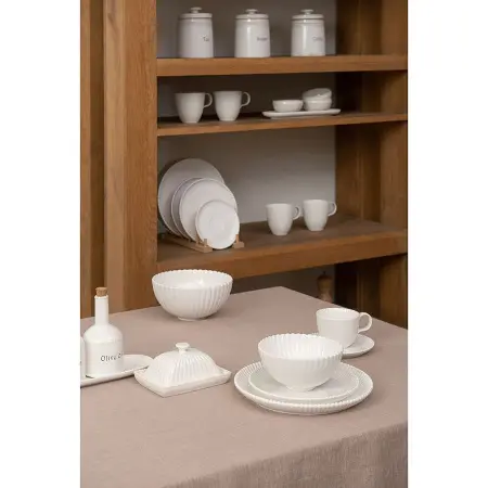 Банка для чая белого цвета из коллекции kitchen spirit, 820 мл