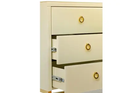 Комод белый с золотыми деталями Classic White