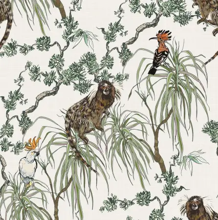 Штора Marmoset Jungle Vanilla 135х250