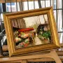 Эдуард Кортес, «Цветочный рынок в Ла Медлен», картина в раме