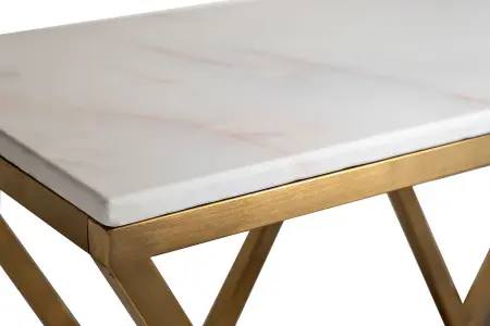 Консоль Bianco Namibia бел.мр/мат.зол80х30х78