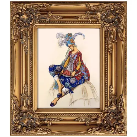 Эскиз костюма к балету «Шахерезада», 1909 в картинной раме «Шелли»