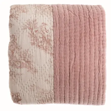 Покрывало VINTAGE VELVET розовое 180х260 см
