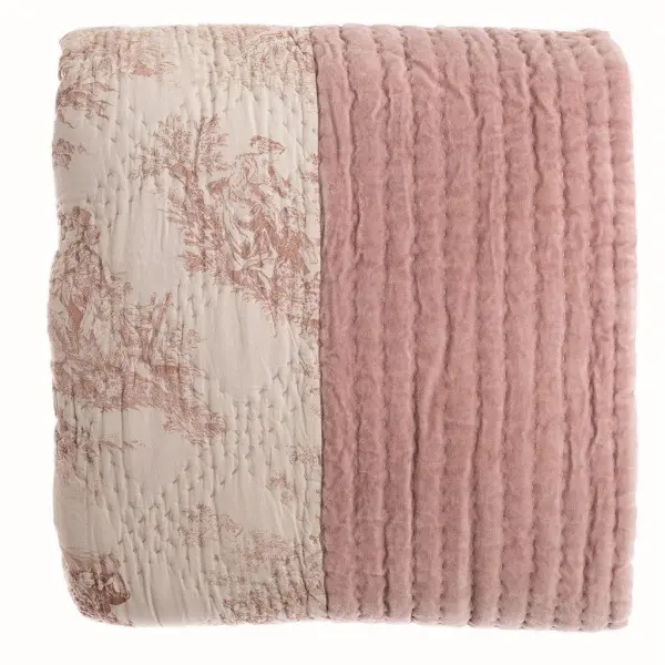 Покрывало VINTAGE VELVET розовое 180х260 см