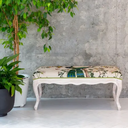 Банкетка гранд «Индокитайский зелёный павлин»