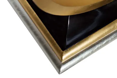Консоль стеклянная на фигурной золотой ножке в виде окружности Gold
