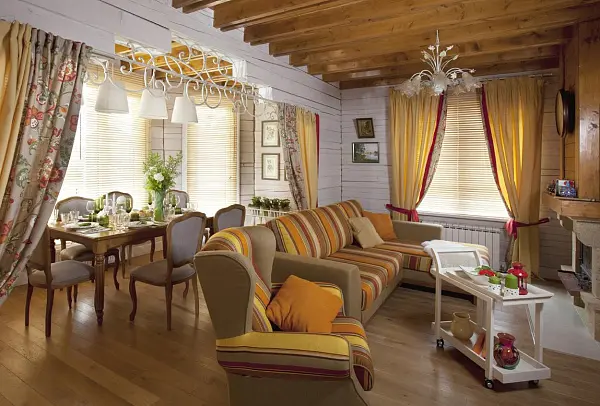 Гостиная с угловым диваном в стиле Прованс Инлавка, inlavka.ru