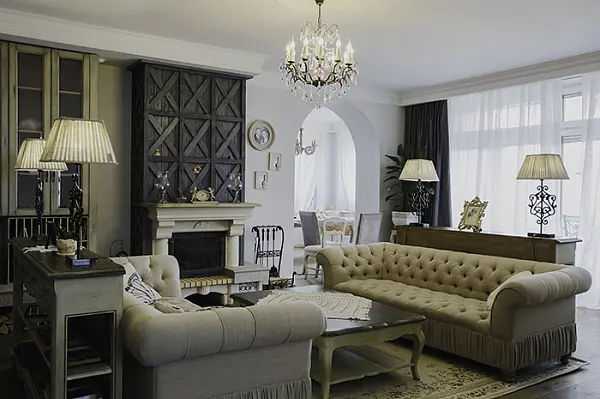 Интерьер гостиной в классическом стиле Инлавка, inlavka.ru
