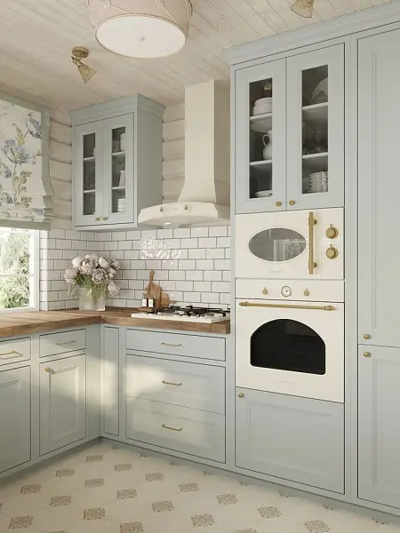 Нежная современная кухня в стиле прованс