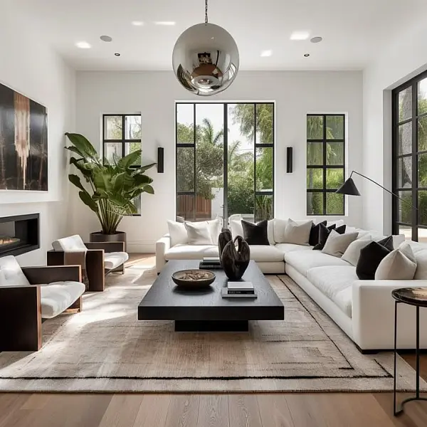 Минималистичная гостиная в японском стиле