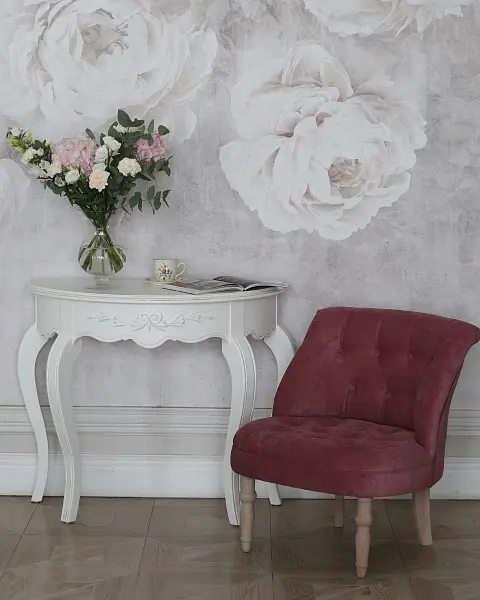 Невысокое кресло с каретной стяжкой в стиле современная классика Невысокое кресло с каретной стяжкой в стиле современная классика