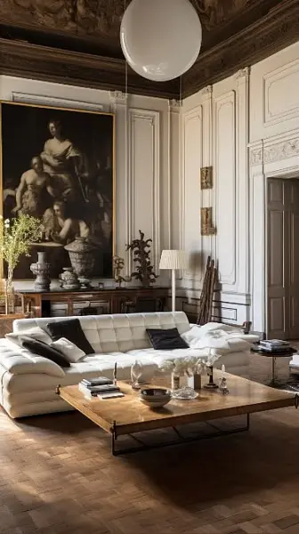 Светлая гостиная в стиле итальянская классика Светлая гостиная в стиле итальянская классика