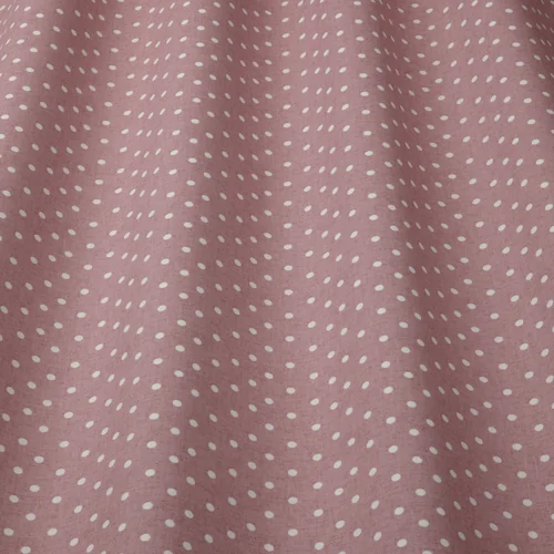 Штора розовая в белый горошек ширина 144 см