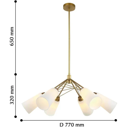 Подвесная люстра Favourite Knospe -P белый;золото 6 лампочек