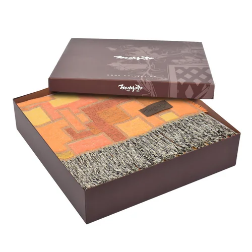 Плед MARZOTTO, 130х180см,  хлопок оранжевый