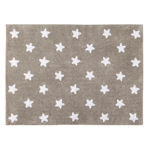 Ковер детский со звездами 120х160 см бежевый с белым Stars
