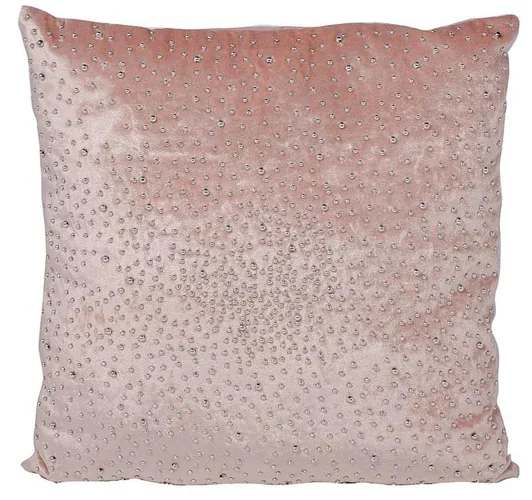 Подушка с бусинками св.розовый 45х45см