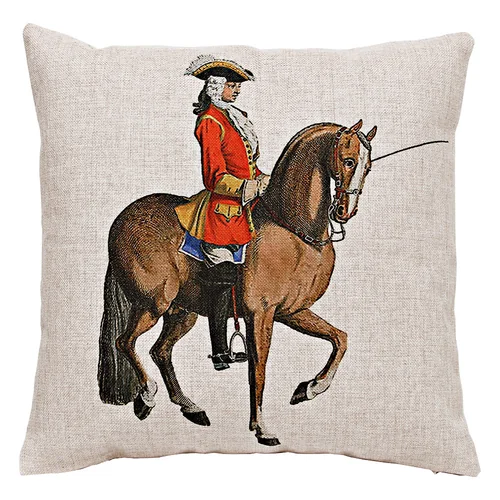 Декоративная подушка «Верховая езда, Урок № 2»