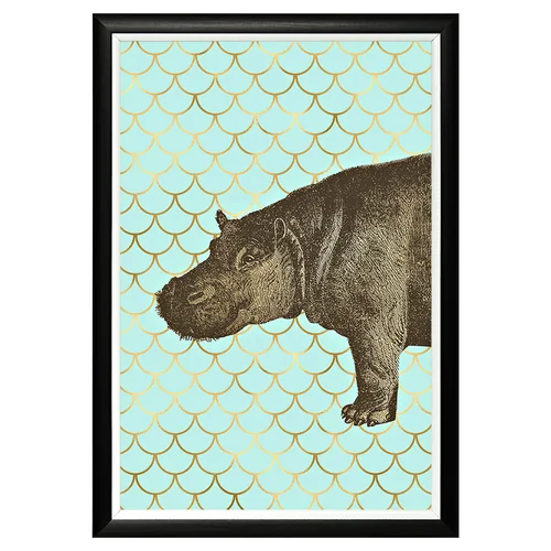 Арт-постер «Самый обыкновенный бегемот»